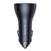 Baseus Golden Contactor Pro USB-A car charger + 2x USB-C 65W dark gray (CGJP010013)