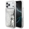 Guess Liq case. Glitter Charms for iPhone 17 Pro - silver