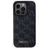 Original Case IPHONE 15 PRO Karl Lagerfeld Hardcase Leather Monogram Metal Logo MagSafe (KLHMP15LPKHPORPK) black