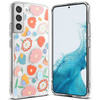 Ringke Fusion Design Armored Case Cover with Gel Frame for Samsung Galaxy S22 + (S22 Plus) transparent (Floral) (F593R31)