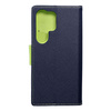 Kabura Fancy Book do SAMSUNG S24 ULTRA granatowy / limonkowy