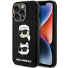 Karl Lagerfeld Silikon Karl&Choupette Head Hülle für iPhone 15 Pro – Schwarz