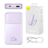 Powerbank Baseus Comet with USB to USB-C cable, 10000mAh, 22.5W (purple)