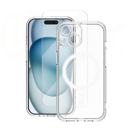 Vmax zestaw nakładka Mag + szkło 2,5D premium do iPhone 15 Plus 6,7&quot;