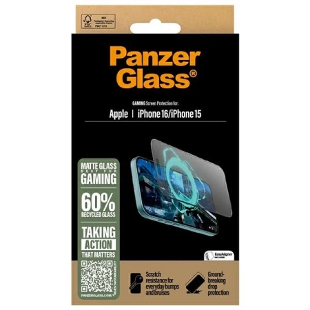 Szkło hartowane PanzerGlass Gaming Screen Protector Ultra-Wide Fit na iPhone 16