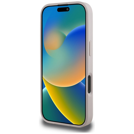 Oryginalne Etui IPHONE 16 PRO Guess 4G Circle Classic Logo MagSafe różowe