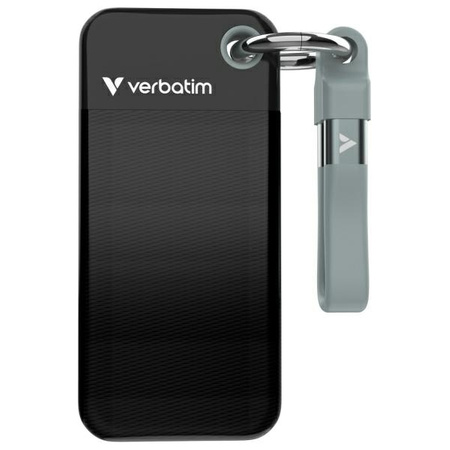 Verbatim Dysk SSD 1TB - brelok do kluczy z kablem USB 3.2 gen.2 czarno-szary/black-grey 32190