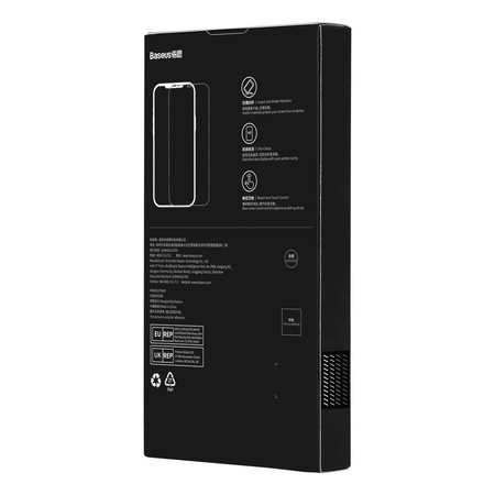 Baseus Full Screen Tempered Glass for iPhone 14 Pro Max with Anti Blue Light Filter and 0.3mm Speaker Cover + Mounting Frame