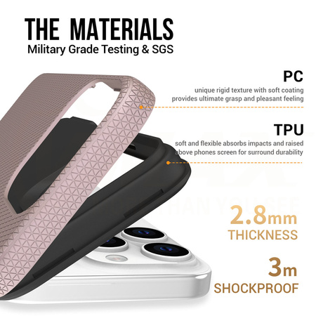 Vmax nakładka Triangle Case do iPhone 14 Pro 6,1&quot; różowo-złota