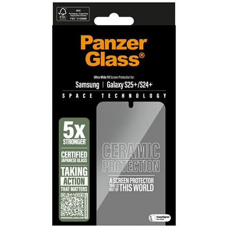 Tempered Glass 5D SAMSUNG GALAXY S25+ PanzerGlass Ultra-Wide Fit
