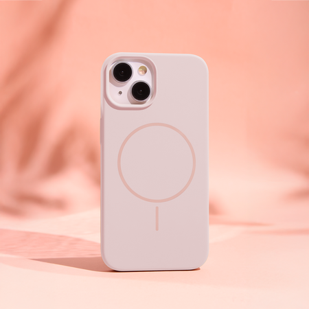 Nakładka Silicone Thin Mag do iPhone 16 6,1" jasnoróżowa