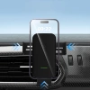 Wozinsky WEDZ-3Y8S clamp car holder with 15W inductive charger for phone on the air vent - black