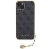 Guess 4G Charms Collection Hülle für iPhone 15 Plus – Grau