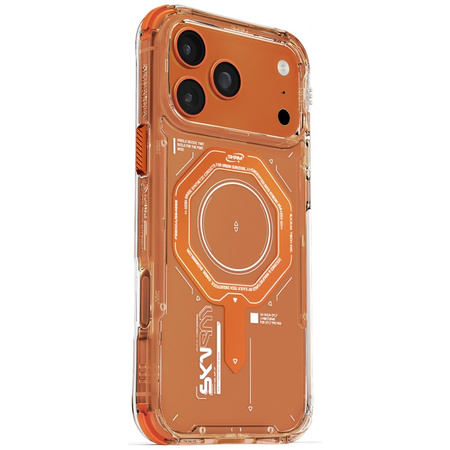 Etui Skinarma Magma do iPhone 17 Pro Max Magnetic Charging pomarańczowy