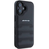 Oryginalne Etui IPHONE 16 Mercedes AMG Hardcase Leather Debossed Lines Black Logo (AMHCP16SGSEBK) czarne