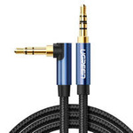 Ugreen Audiokabel AUX Miniklinke gewinkelt 3,5 mm 2m blau (AV112)