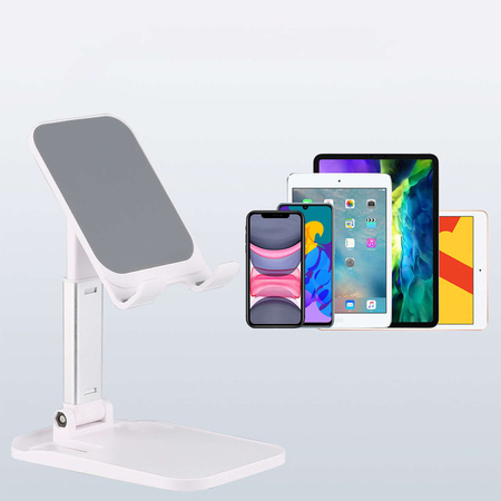 Wozinsky Klappbarer Tischständer für Telefon und Tablet Weiß (WFDPS-W1)