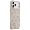 Guess Leather 4G Triangle Strass MagSafe Case für iPhone 17 Pro Max - Pink