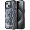 Karl Lagerfeld Liquide Glitter Monogram Gradient iPhone 15 Case - Black