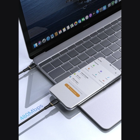 Dudao L25C USB-C - USB-C Silikonkabel 60W 1m - Weiß