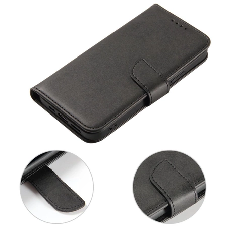 Magnet Case with flap and wallet for Tecno Spark 10 Pro - black