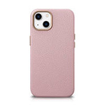 iCarer Litchi Premium Leather Case iPhone 14 Plus Magnetic Leather Case with MagSafe pink (WMI14220711-PK)