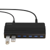 HUB 7-portowy USB-A 3.0 - czarny