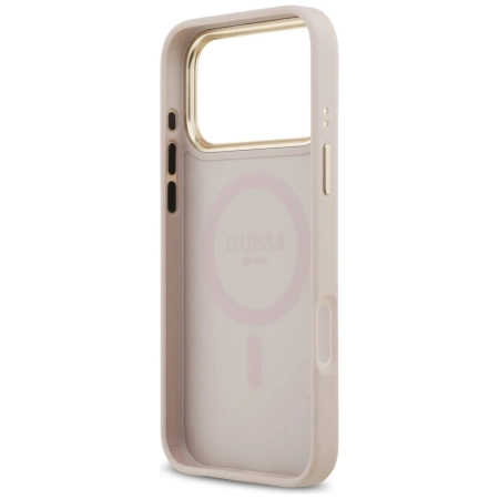 Guess Peony Hot Stamp MagSafe Case for iPhone 17 Pro Max - Pink
