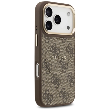 Etui Guess 4G PU Classic Logo MagSafe na iPhone 17 Pro - brązowe