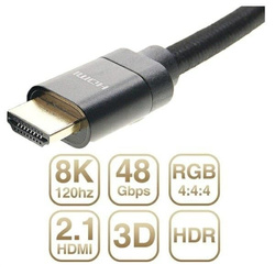 Kabel HDMI - HDMI 2.1 48Gbps 3m 8Kczarny/black