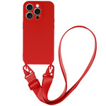 Strap Silicone Case do Iphone 15 Pro wzór 2 czerwony