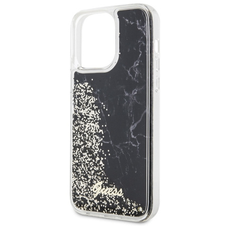 Guess GUHCP14XLCSGSGK iPhone 14 Pro Max 6.7" czarny/black hardcase Liquid Glitter Marble