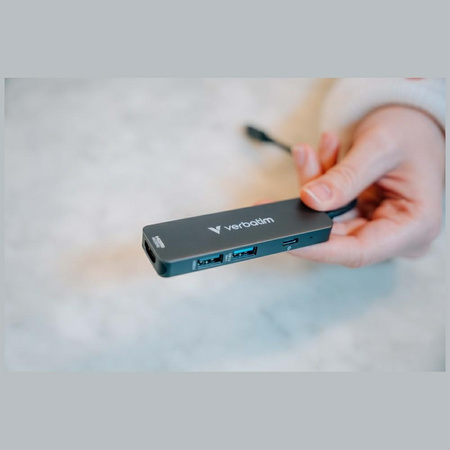 Adapter Hub Verbatim USB-C/HDMI/USB-A     3.2/USB-A 2.0 aluminiowy 32155