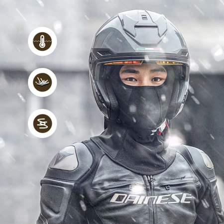 Wozinsky WKM-03B Gesichtsmaske Motorrad Fahrrad Winter Sturmhaube - schwarz