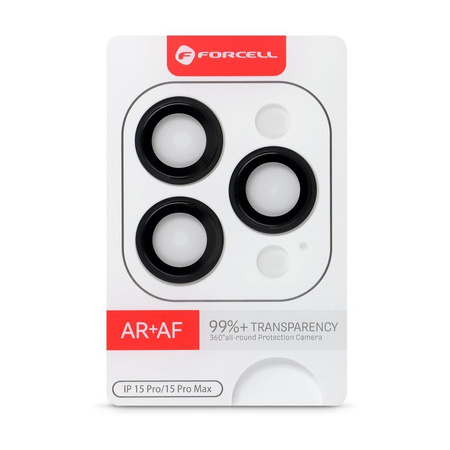 Szkło hartowane Forcell Premium do aparatu - do iPhone 15 Pro / 15 Pro Max Tytan Czarny