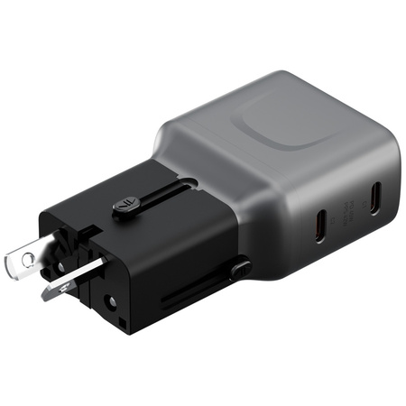 Ładowarka sieciowa Energea TravelGo      Adapter 45 2xUSB-C 45W grafitowo-czarny