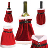 Świąteczny pokrowiec ubranko na butelkę wzór "Świąteczna sukienka" RC-K-301 multikolor