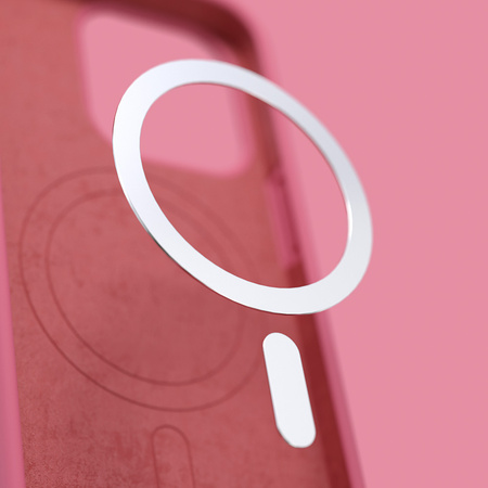 Nakładka Etteri Silicone Mag do iPhone 15 6,1" malinowa