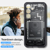 Spigen Ultra Hybrid-Hülle für Samsung Galaxy S24 – Dunkelgrau (Zero One-Muster)