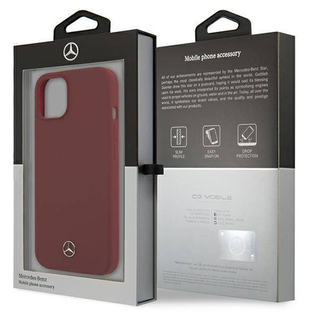 Mercedes MEHCP13MSILRE iPhone 13 6.1 &quot;rot / rote Hardcase-Silikonlinie