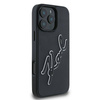 Karl Lagerfeld KLHCP16L3DRKSDLK iPhone 16 Pro 6.3" czarny/black hardcase 3D Rubber Bicolor Signature