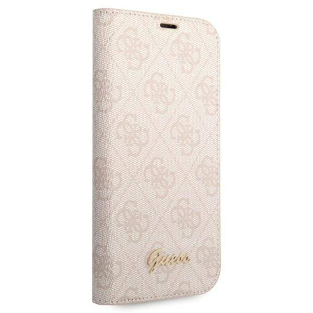 Guess 4G Metal Camera Outline Booktype Case - Etui iPhone 14 (różowy)