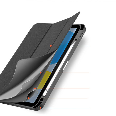 Dux Ducis Domo Hülle iPad 10.9'' 2022 (10 Gen.) Smart Cover Ständer schwarz
