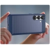 Etui silikonowe Carbon Case do Samsung Galaxy S25 - niebieskie