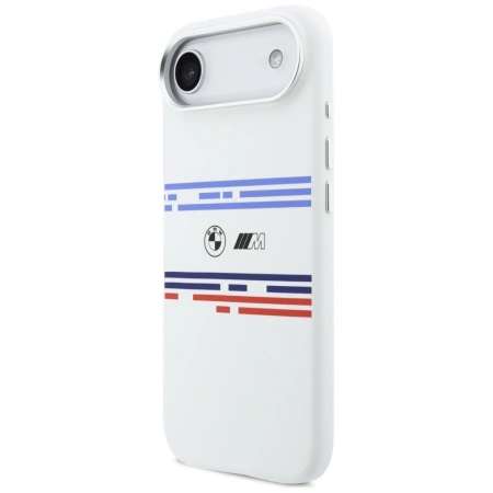 BMW M Silicon Horizontal Line MagSafe Case for iPhone Air - White