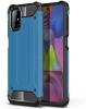 Hybrid Armor robuste TPU/PC Panzer Handyhülle Hard Case für Samsung Galaxy M51 blau