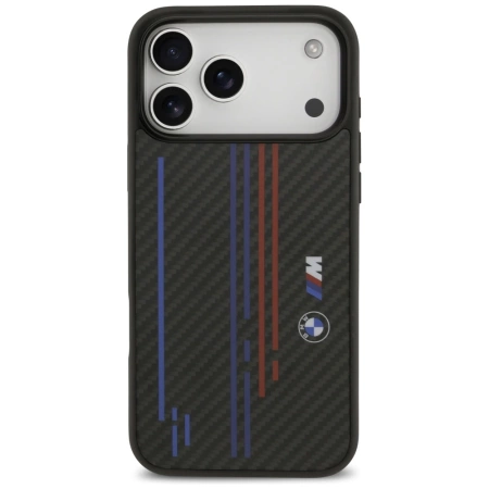 BMW M Kevlar Lines &amp; Logo MagSafe Case for iPhone 17 Pro Max - Black