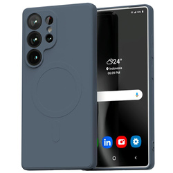 Mercury MagSafe Semi-Silicone Sam S25    Ultra S938 granatowy /sierra blue