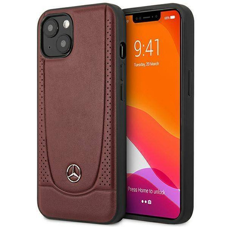 Case IPHONE 14 PLUS Mercedes Leather Urban Line (MEHCP14MARMRE) red