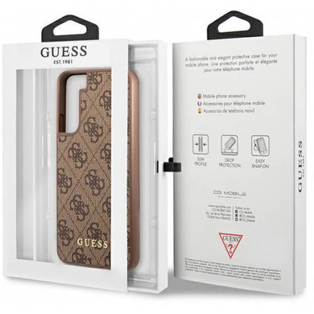 Guess 4G Metal Logo - Etui Samsung Galaxy S23 (brązowy)